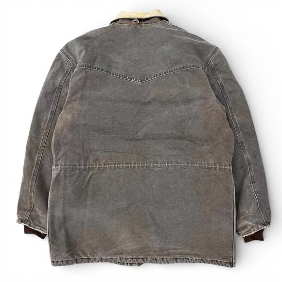 Vintage Carhartt Western Long Santa Fe Chore Coat Jacket Chestnut Mocha Brown M - Picture 5 of 16